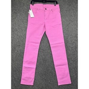 Versace Collection Pink Pants Size 32 X 31 Stretch Cotton Slim Fit Designer
